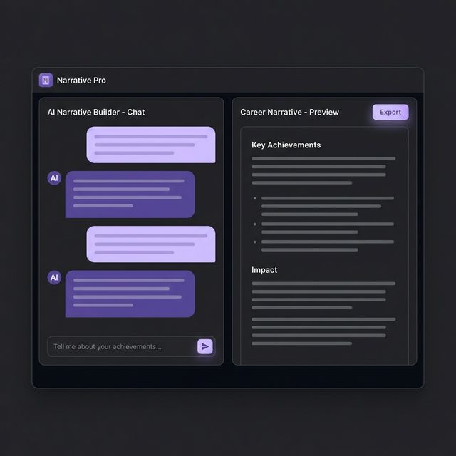 AI Narrative Builder interface preview